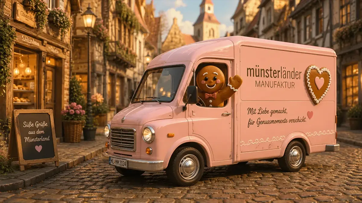 Muensterlaender marzipan manufaktur lebkuchenherzen mit logo